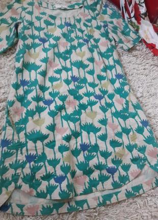 Шикарное льняное платье в цветочный принт, cotelac,  p. 34-384 фото