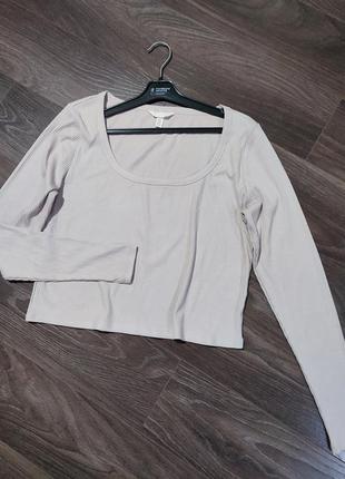 Кроп топ h&m рубчик
