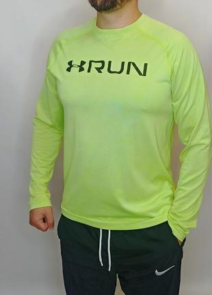 Лонгслив кофта спортивная мужская салатовая under armour pазмер - l