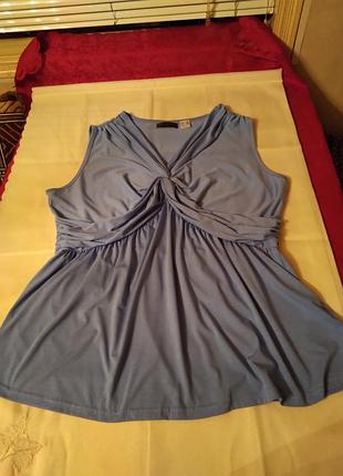 Новый брендовый топ драпированный батал