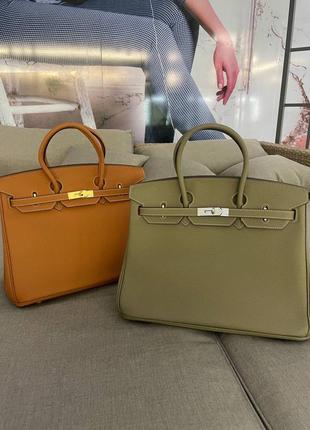 Шикарные кожаные сумки в стиле hermes birkin 35 и 30 см