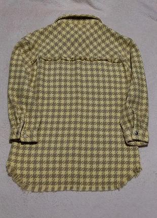 Рубашка zara твидовая 13-14 р, рубашка зара тепла 12-14р с необработанным низом, куртка-рубашка осенняя4 фото