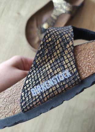 Стильные фирменные женские  кожаные шлепанцы вьетнамки  birkenstock, р.376 фото