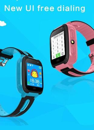 Детские смарт часы телефон smart baby watch s4 с gps розовый цвет.8 фото