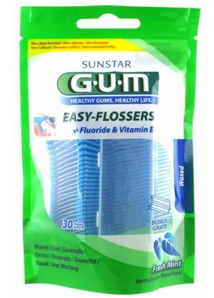 Зубная нитка gum easy flossers 30 шт
