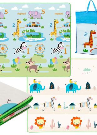 Килимок дитячий ігровий springos 180 x 200 x 0.5 см складаний km0010 poland