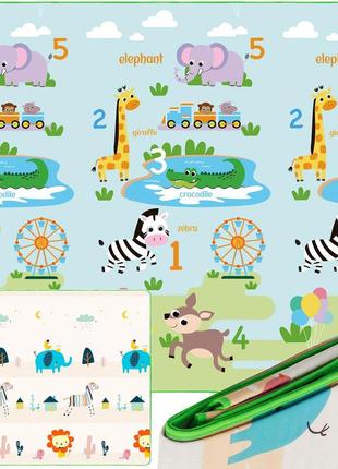 Килимок дитячий ігровий springos 180 x 200 x 0.5 см складаний km0010 poland