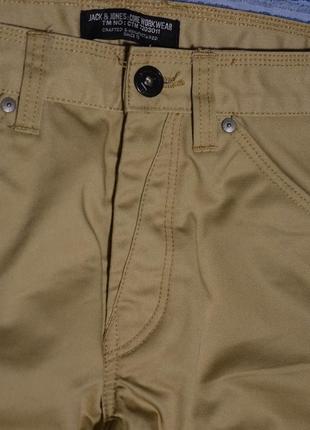 Плотные стильные джинсы бежевого цвета jack & jones core workwear anti-fit дания 32/34 р.3 фото
