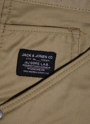 Плотные стильные джинсы бежевого цвета jack & jones core workwear anti-fit дания 32/34 р.5 фото