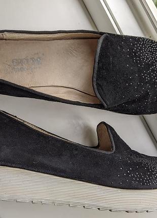 Замшевые туфли, лоферы