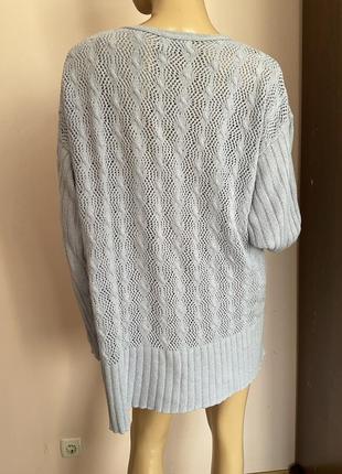 Нежный ажурный свитер- блузон- батал/44-48/brend etam3 фото