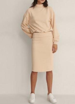 Юбка миди на флисе