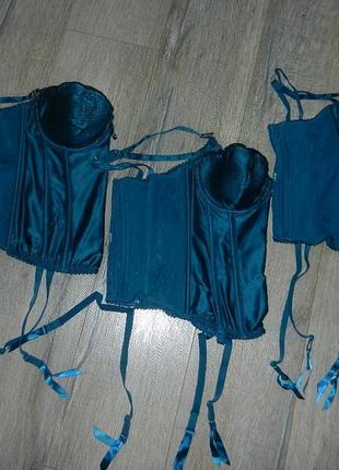 40с 90с и 40в 90в lingerie,франция!корсет утяжка бутылочного цвета,новый5 фото