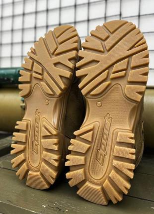 Мужские замшевые ботинки prime material с мембраной / водонепроницаемые берцы на протекторной подошве койот4 фото