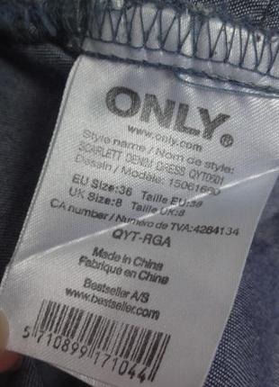Only. джинсове сукню сорочка з довгим рукавом.7 фото