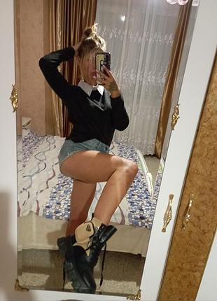 Актуальный, стильный, теплый свитерок с воротником classic