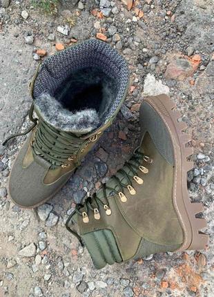 Ботинки тактические "кобра" хаки зимние3 фото