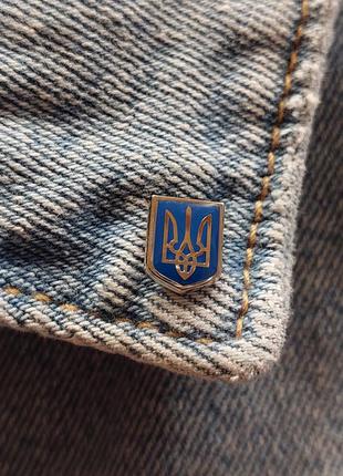 Значок "герб украины" (мини, никель)2 фото
