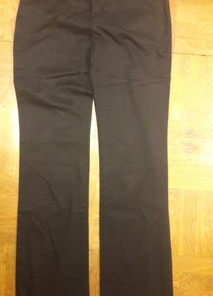 Черные коттоновые брюки zara basic