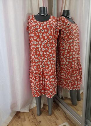 Комфортное с воланами платье 👗 большого размера