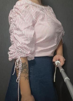 Полосатая блуза f&f 16 -18 размер.3 фото