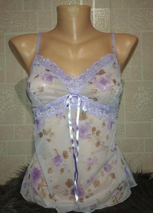 Гипюрная маечка для сна