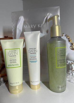 Набір для догляду за руками mary kay satin hands «білий чай і цитрус».1 фото