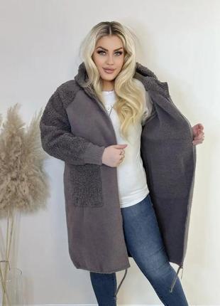 Теплый и красивый кардиган альпака