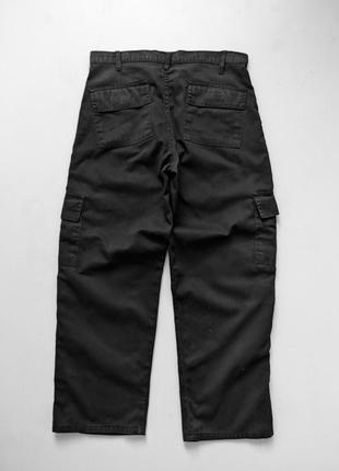 Карго брюки черные винтажные базовые4 фото