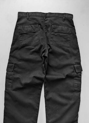 Карго брюки черные винтажные базовые5 фото