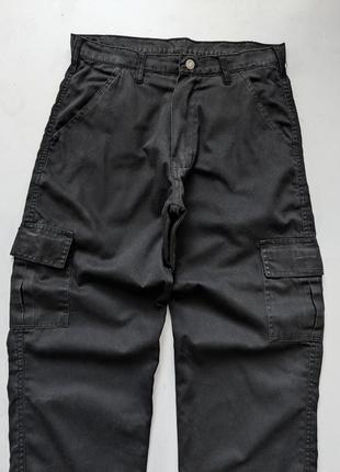 Карго брюки черные винтажные базовые2 фото