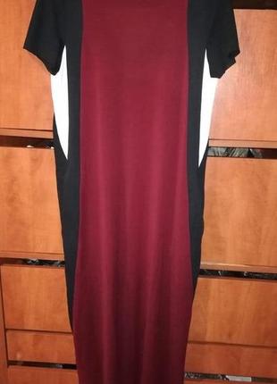Платье zara длинное геометрия бордово-черно-белое3 фото