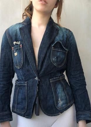 Джинсовая куртка жакет dsquared винтаж джинсовая куртка пиджак джинсовый женский винтажный1 фото