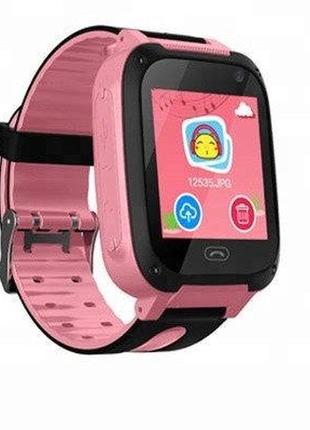 Детские смарт часы телефон smart baby watch s4 с gps синий цвет.4 фото