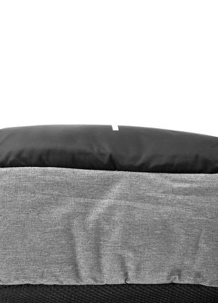 Чоловічий смарт-рюкзак з тканини чорний з сірим eterno det835-36 фото