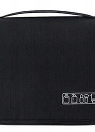 Дорожная косметичка, несессер, бьюти кейс из полиэстера 3l ecarla черная3 фото