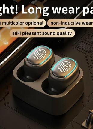 Нові навушники бездротові блютуз гарнітура вкладиші чорні сенсорні