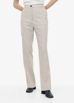 Элегантные брюки из смеси шерсти h&amp;m premium 11341350012 фото