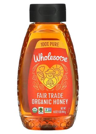 Wholesome, органічний мед, справедлива торгівля, 454 г (16 унцій)