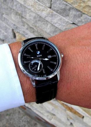 Чоловічий чорний наручний годинник bmw3 фото