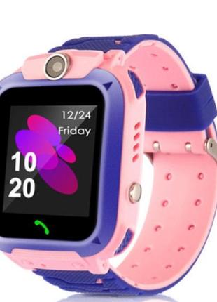 Детские смарт часы q12 smart baby watch s5 (q12) с gps водонипроницаемые синий цвет + 2 подарка7 фото