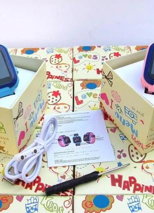 Детские смарт часы q12 smart baby watch s5 (q12) с gps водонипроницаемые синий цвет + 2 подарка8 фото