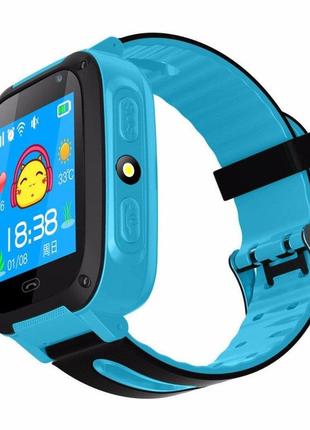 Детские смарт часы телефон smart baby watch s4 с gps зеленый цвет. умные часы + 2 подарка