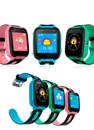 Детские смарт часы телефон smart baby watch s4 с gps зеленый цвет. умные часы + 2 подарка