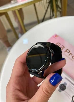 Круглий смарт-годинник смарт-годинник smart watch g3 pro, super amoled, 42 mm. сірі.