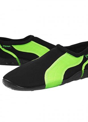 Обувь для пляжа и кораллов (аквашузы) sportvida sv-gy0004-r44 size 44 black/green4 фото