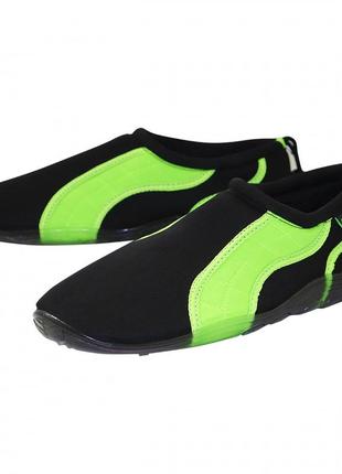 Обувь для пляжа и кораллов (аквашузы) sportvida sv-gy0004-r44 size 44 black/green2 фото