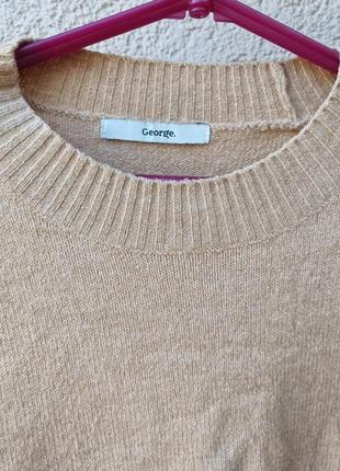 Теплый свитер свитер женский george беж 46-50 г.2 фото