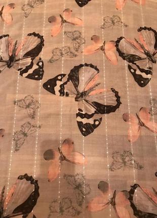 Платок в бабочки с паетками2 фото