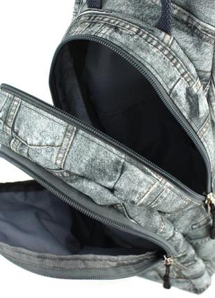 Мужской однолямочный рюкзак, слинг из полиэстера 8 л wallaby 112.47 серый4 фото